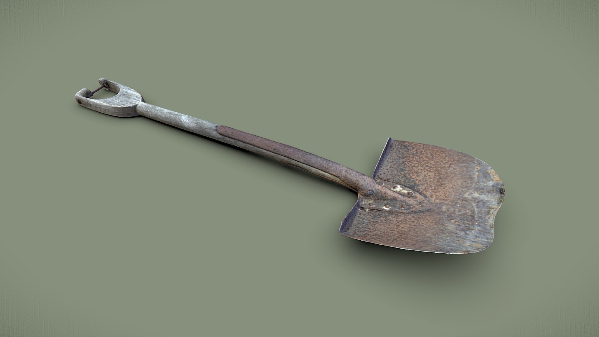 Rusty old Shovel 3d model