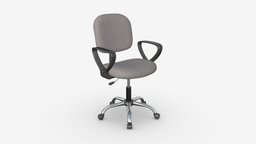 Office Chair with armrests and wheels 06