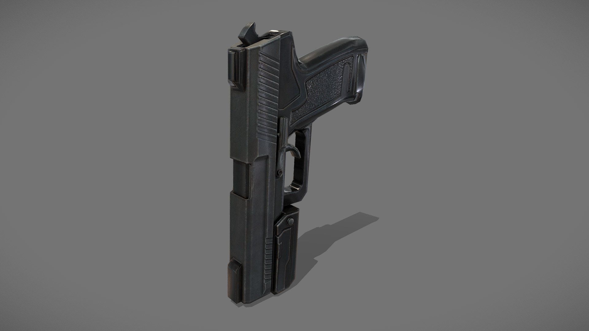 Low Poly Hand Gun 3d model