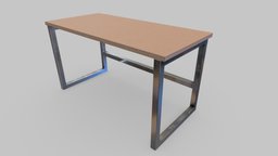 Rectangular Table Low-poly 3D model