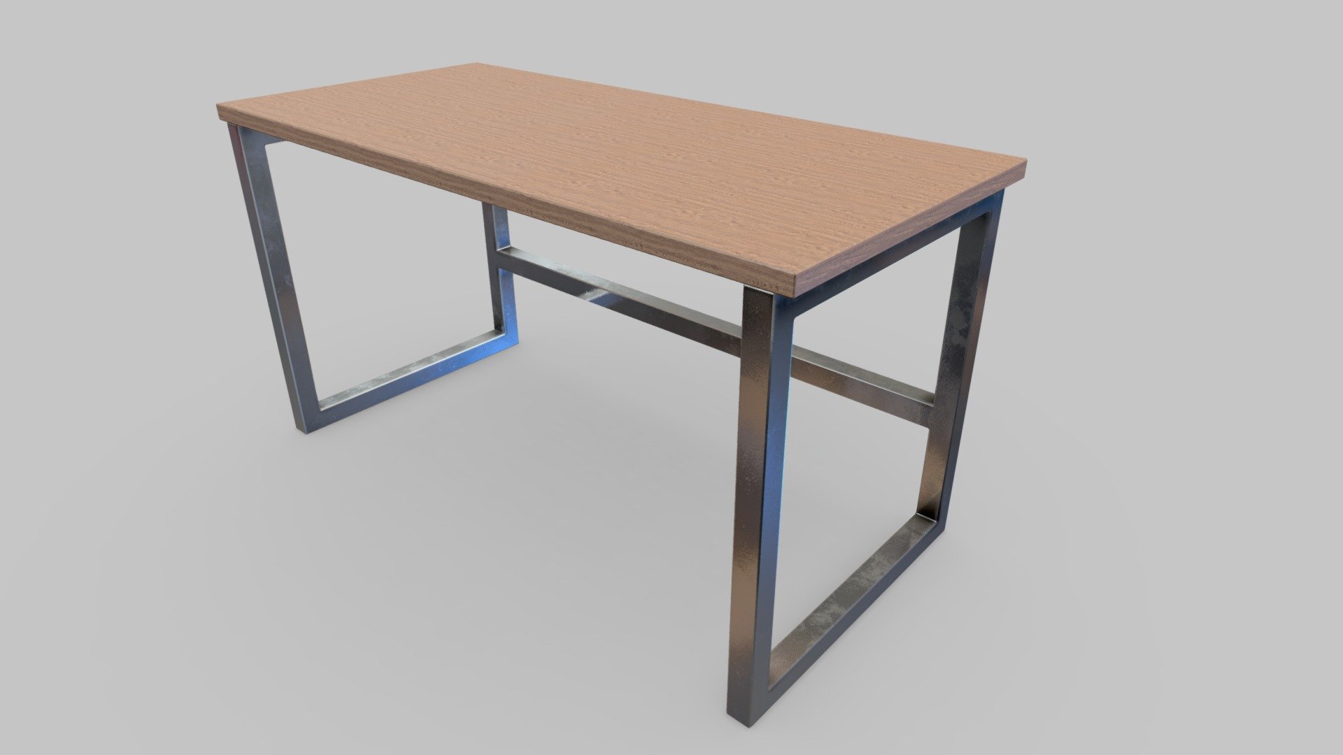 Rectangular Table Low-poly 3D model 3d model