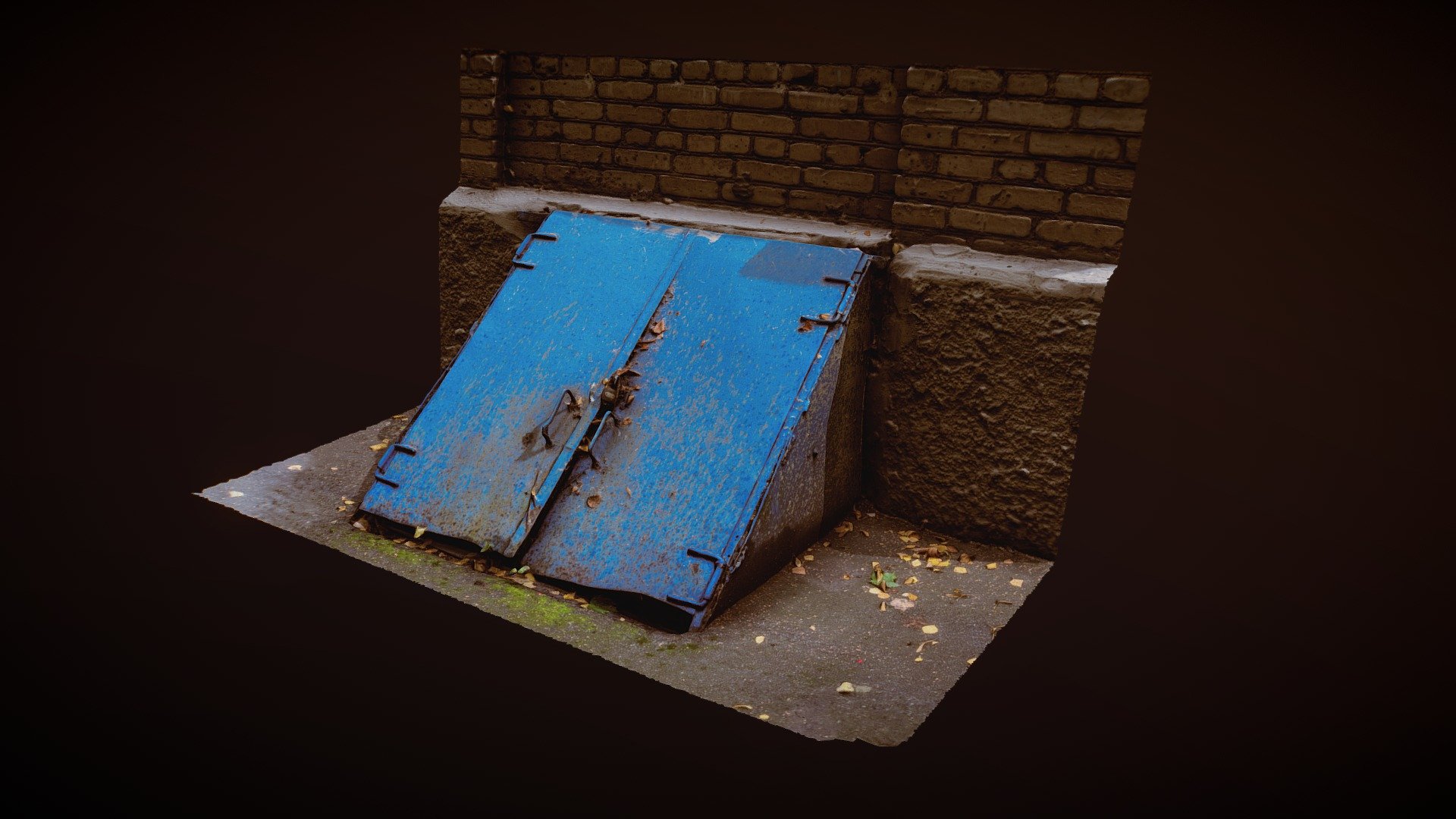 Old Metal Basement Door 02 [RAW] 3d model