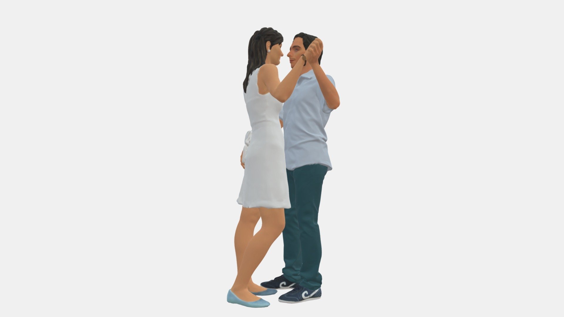 Man and woman dancing 0749 3d model