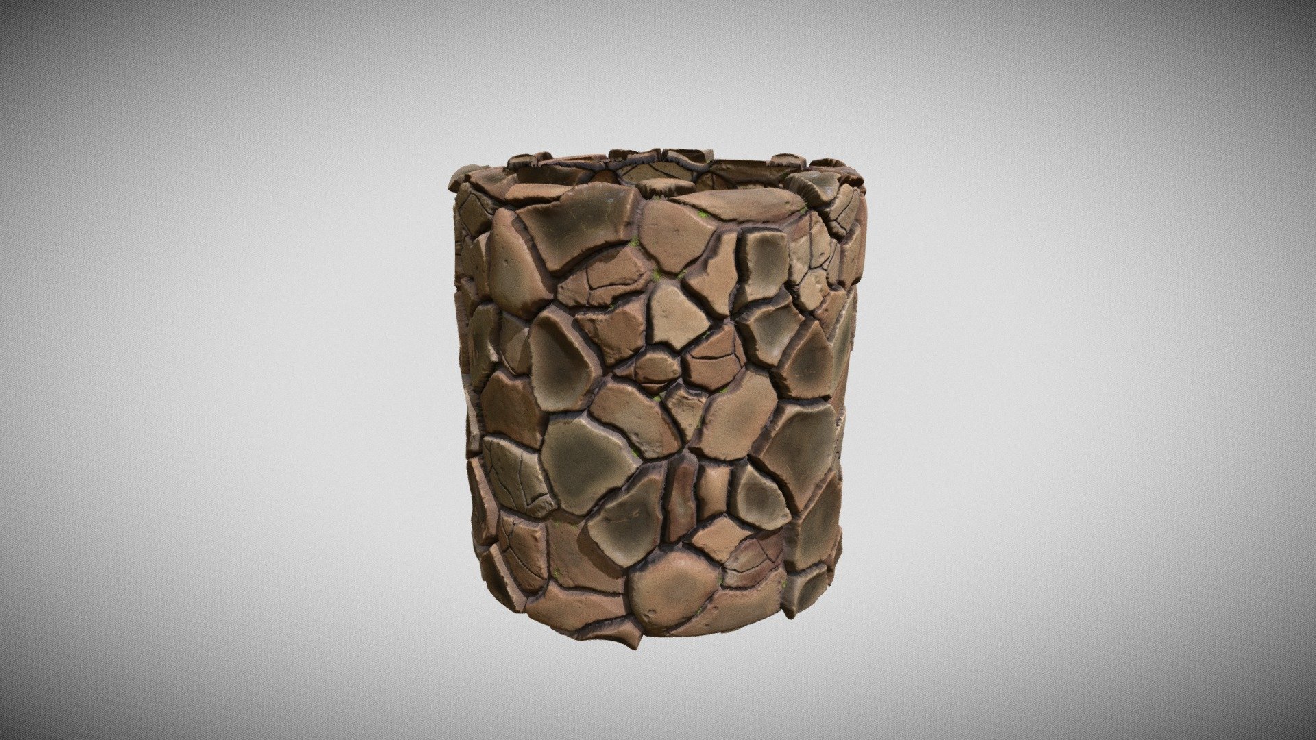 Stylized Hexagon irregular ground 3d model