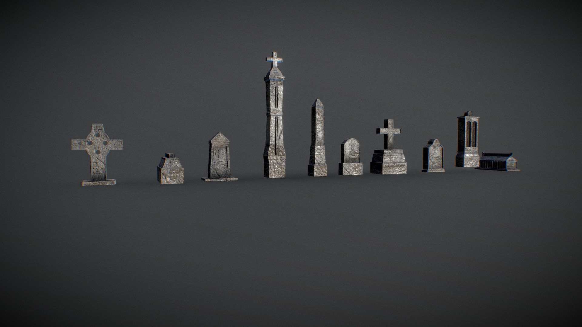 Grave Stones 3d model