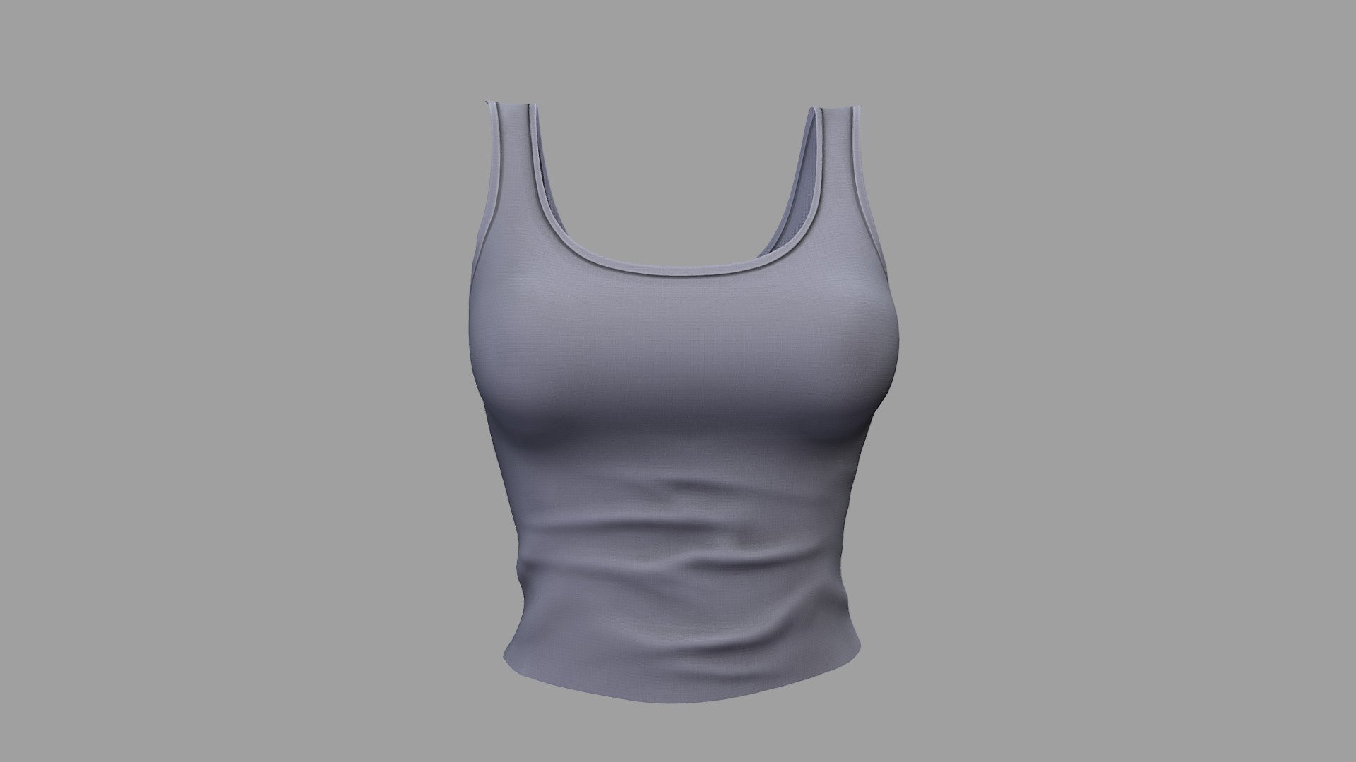 Female Gray Tank Top 3d model