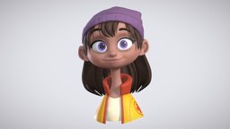 Joyful Girl Stylized