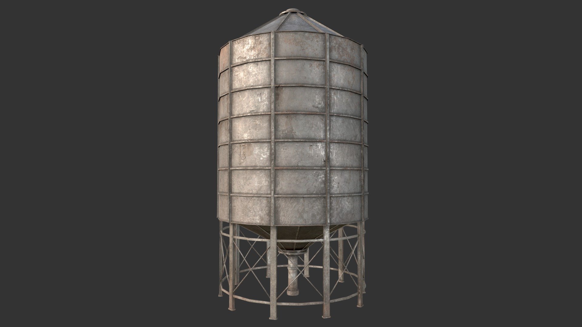 Silo 6 B PBR 3d model