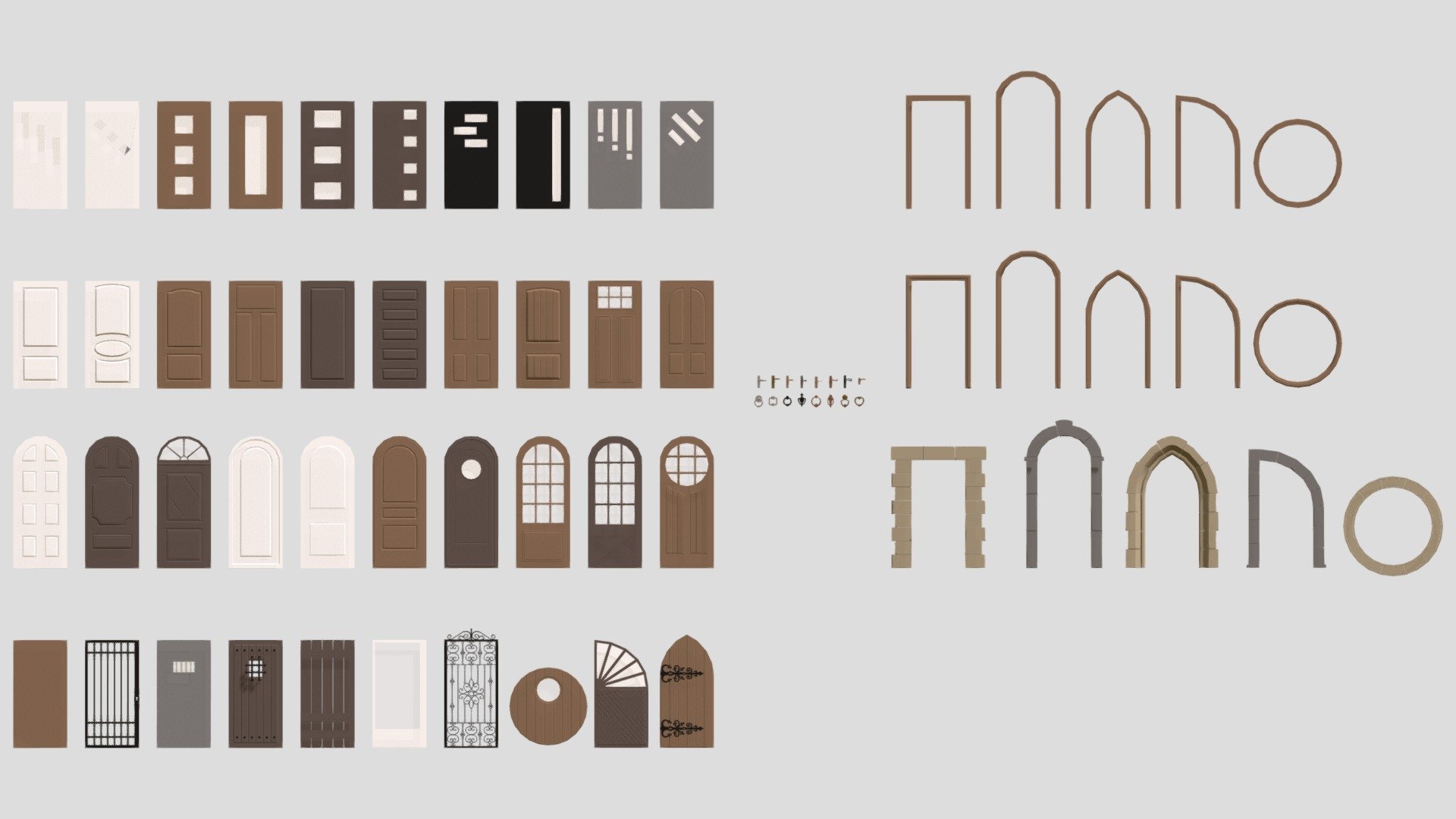 Doors pack 3d model