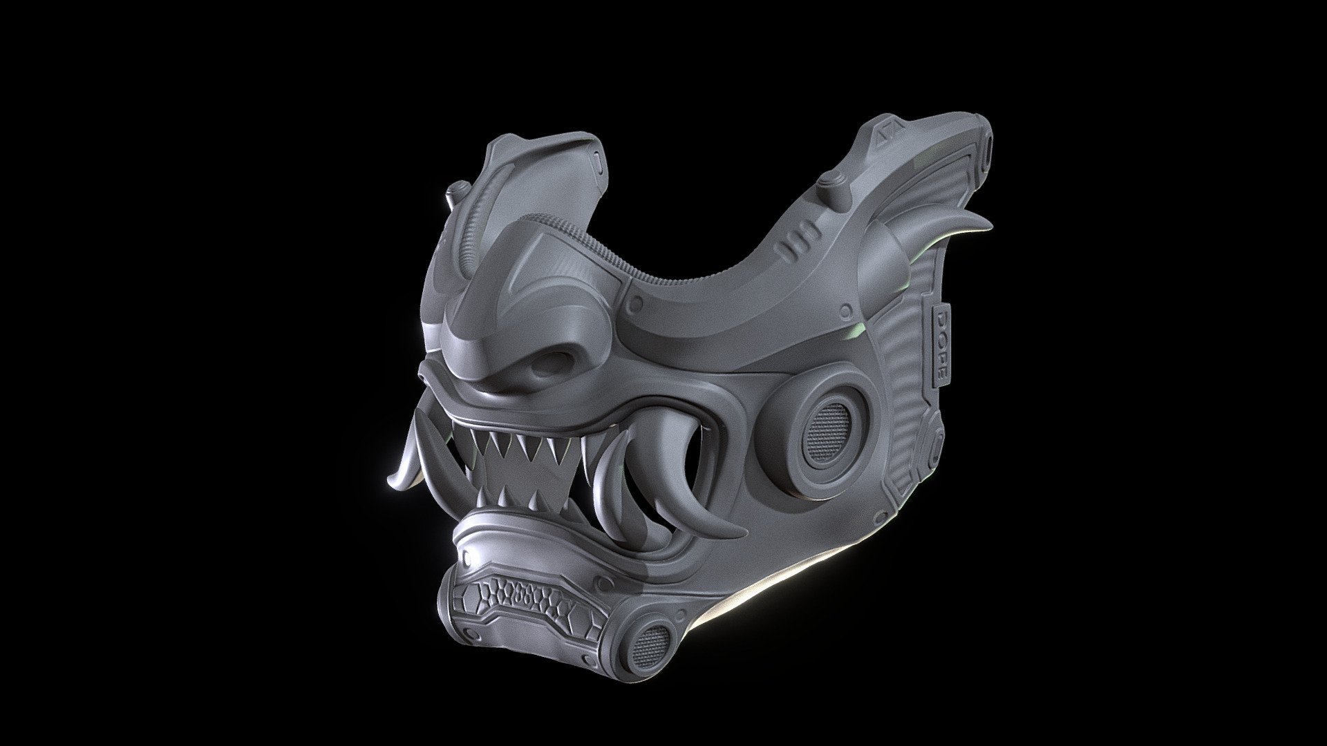 Samurai Mask IV 3d model