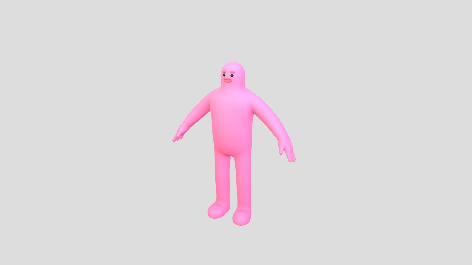 Character218 Pink Man 3d model