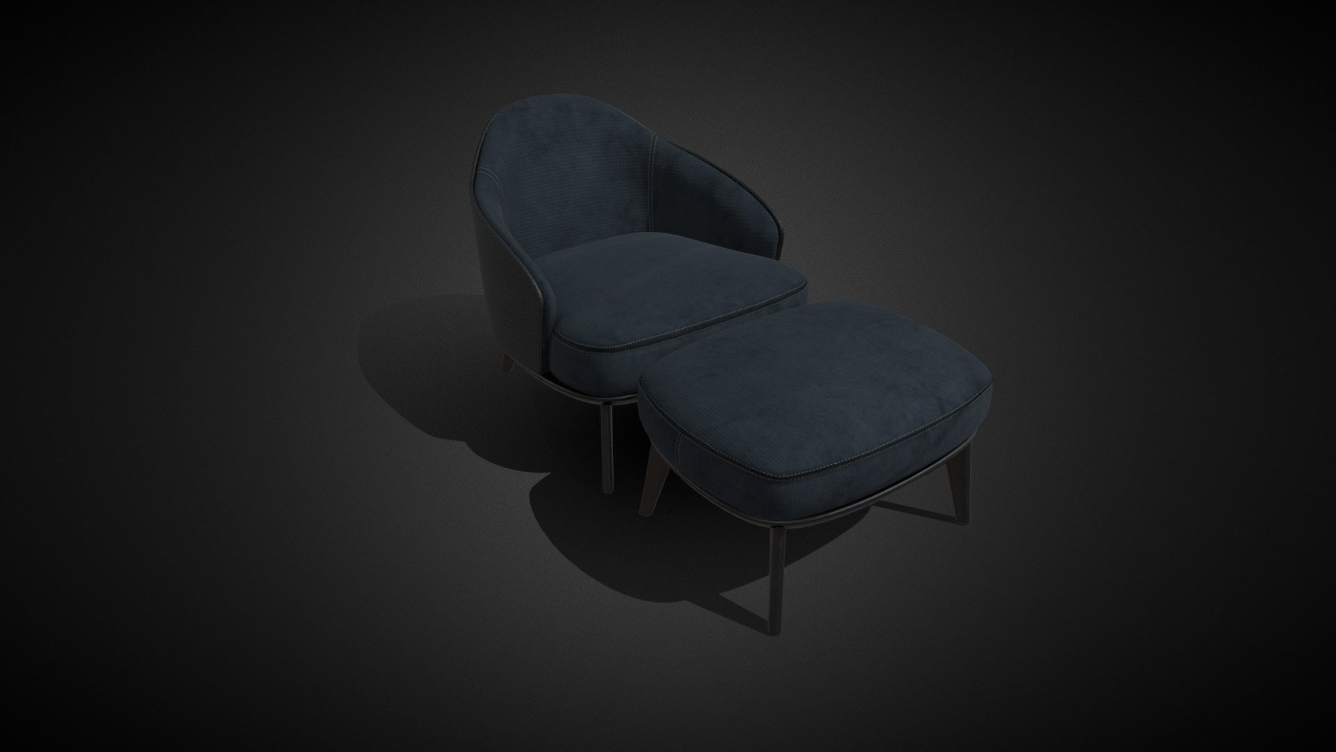 Minotti Leslie Armchair 3d model