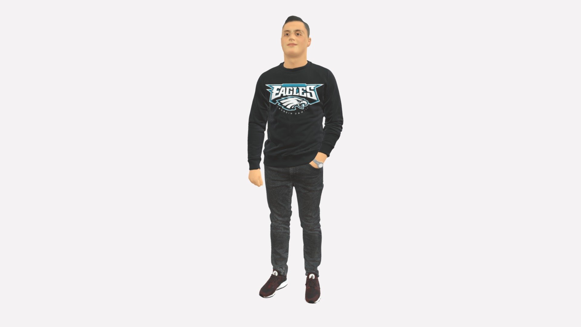 Man In Black Jersey Eagles 0553 3d model