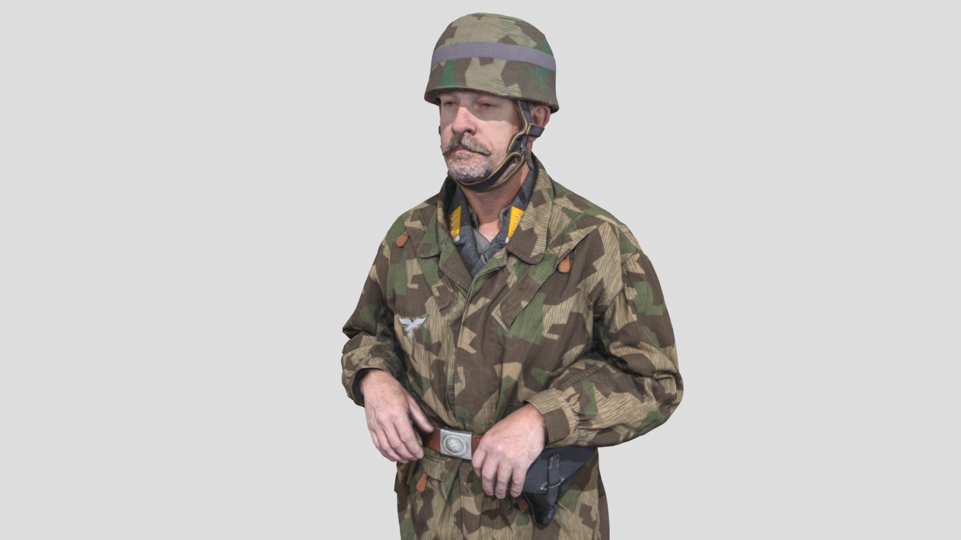 Fallschirmjager Paratrooper German WW2 Soldier 3d model