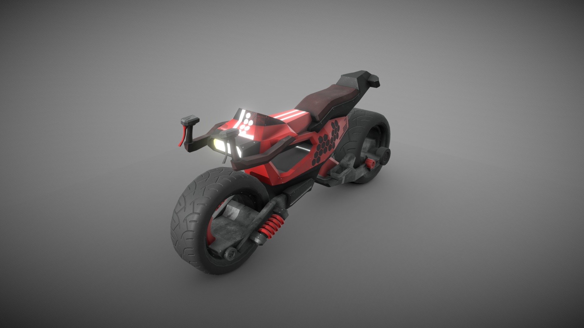 Sci-fi Moto concept GameReady 3d model