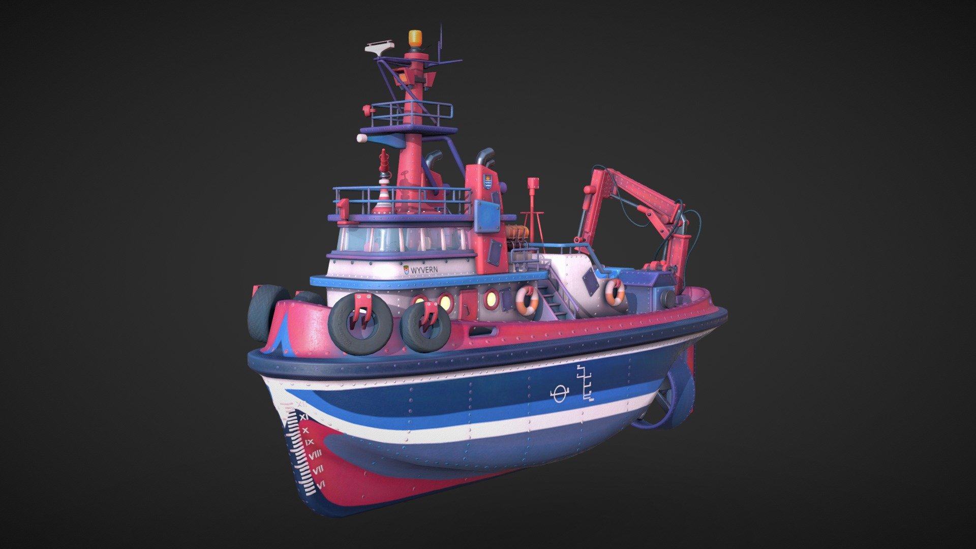 Tugboat Mk3 3d model