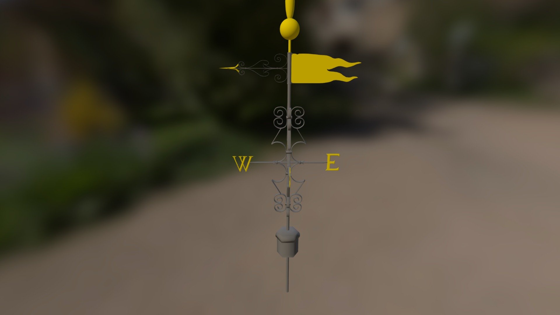 Church Weather Vane 3d model