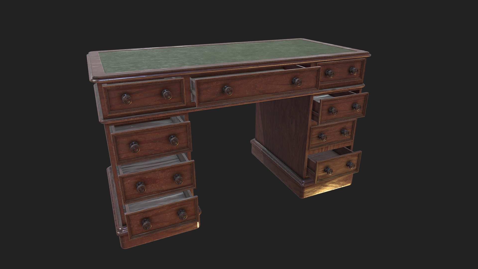 Vintage Desk 3d model