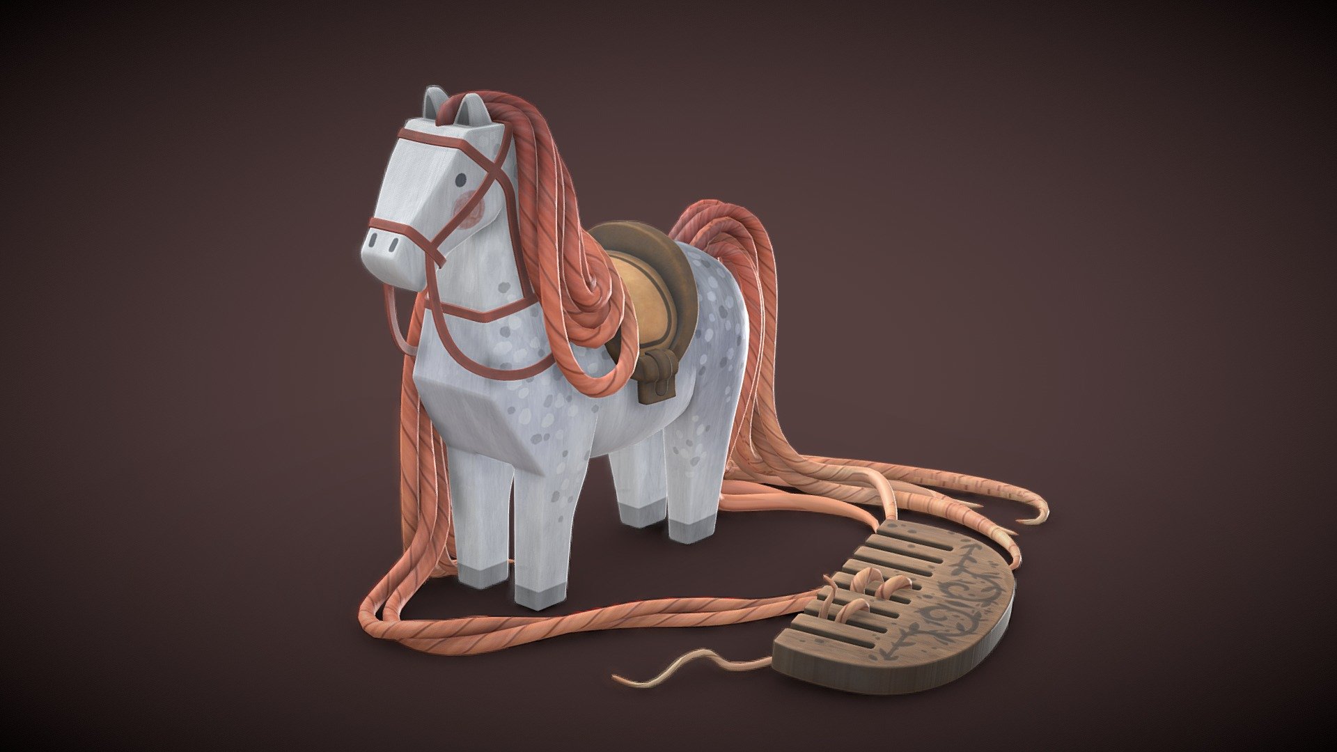 A Coloured Horsey 3d model