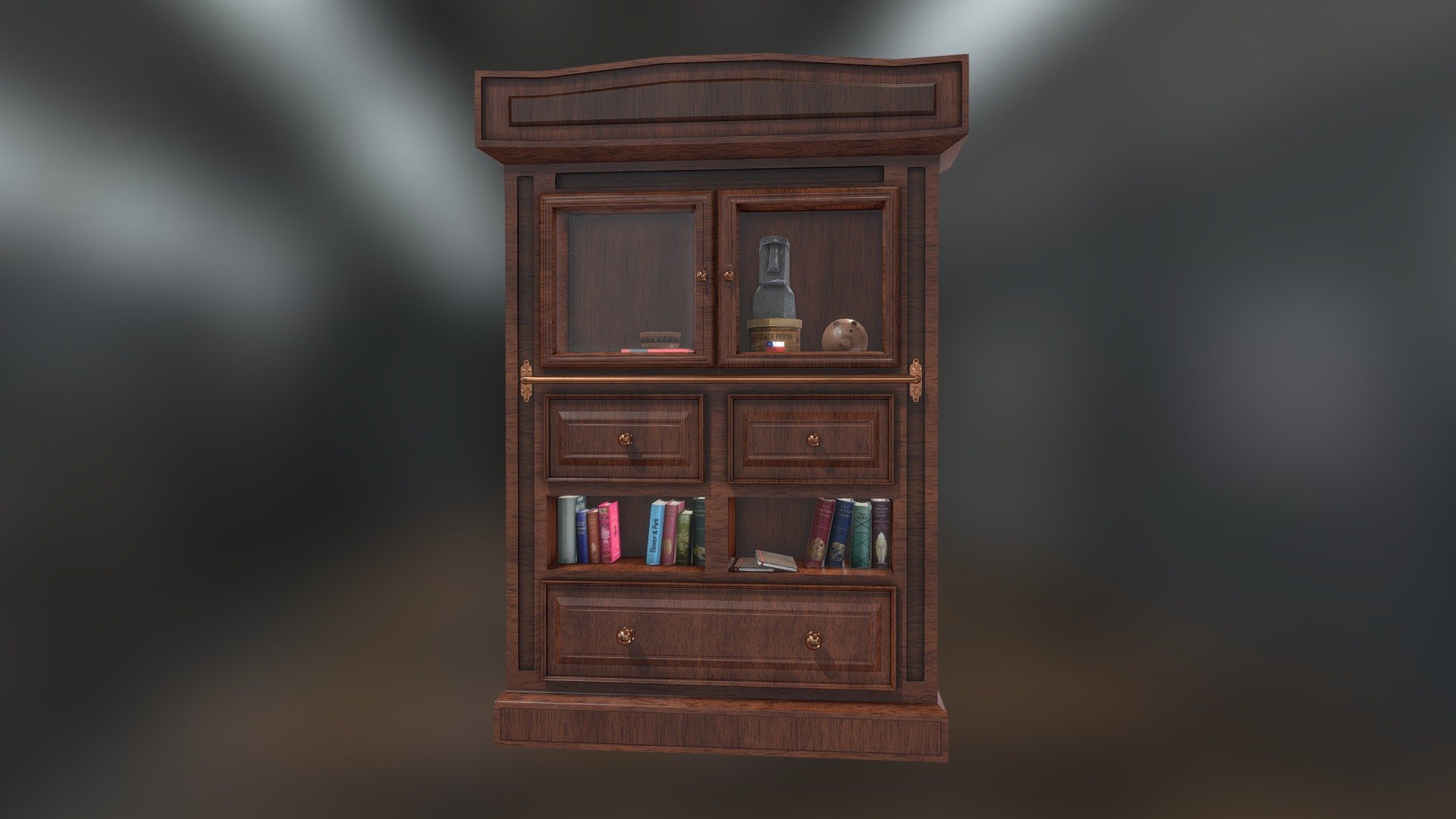 Bookcase Game Model 3d model