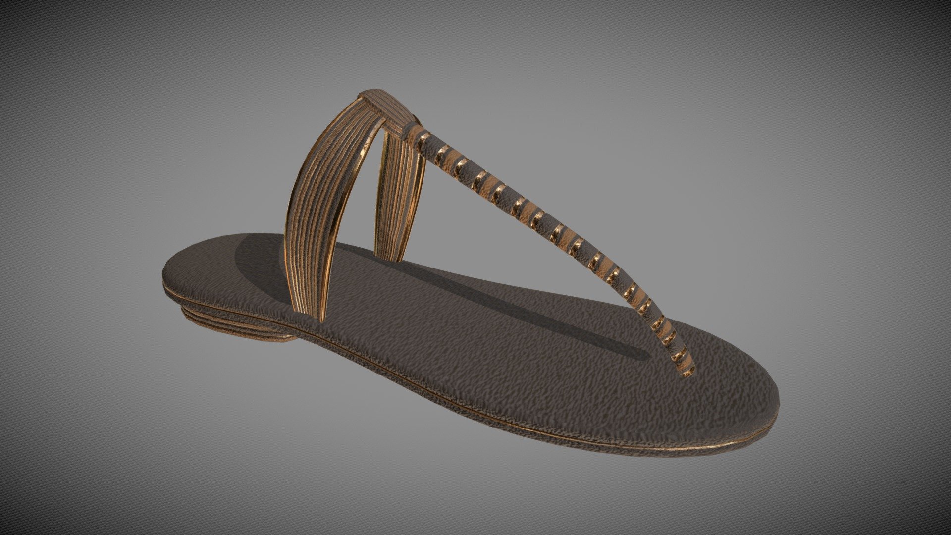 Egyptian sandal 3d model