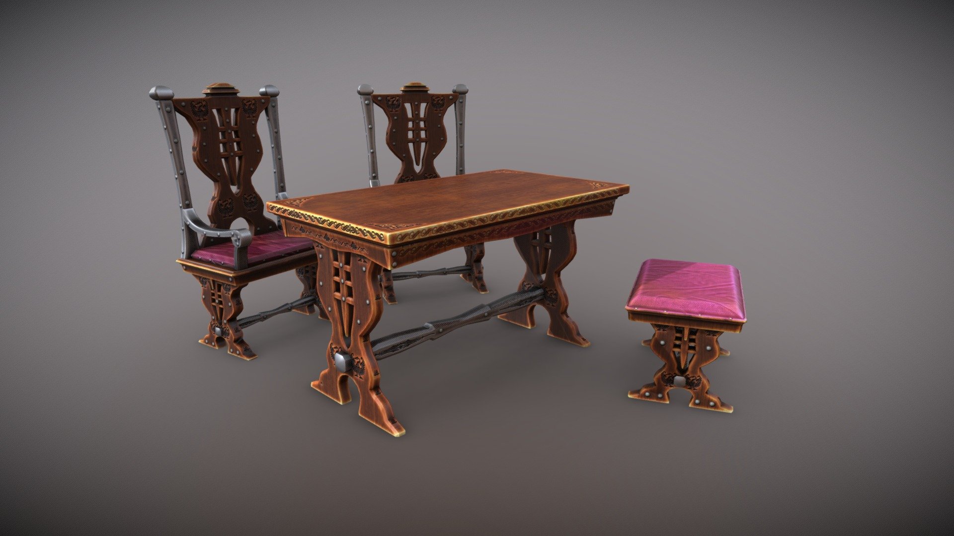 Table Set 3d model