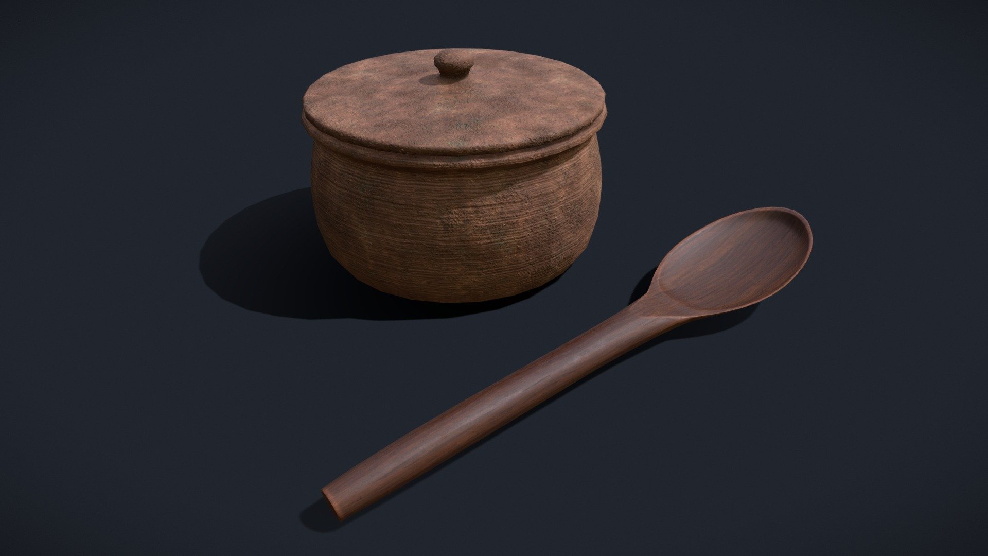 Pot_and_Spoon 3d model