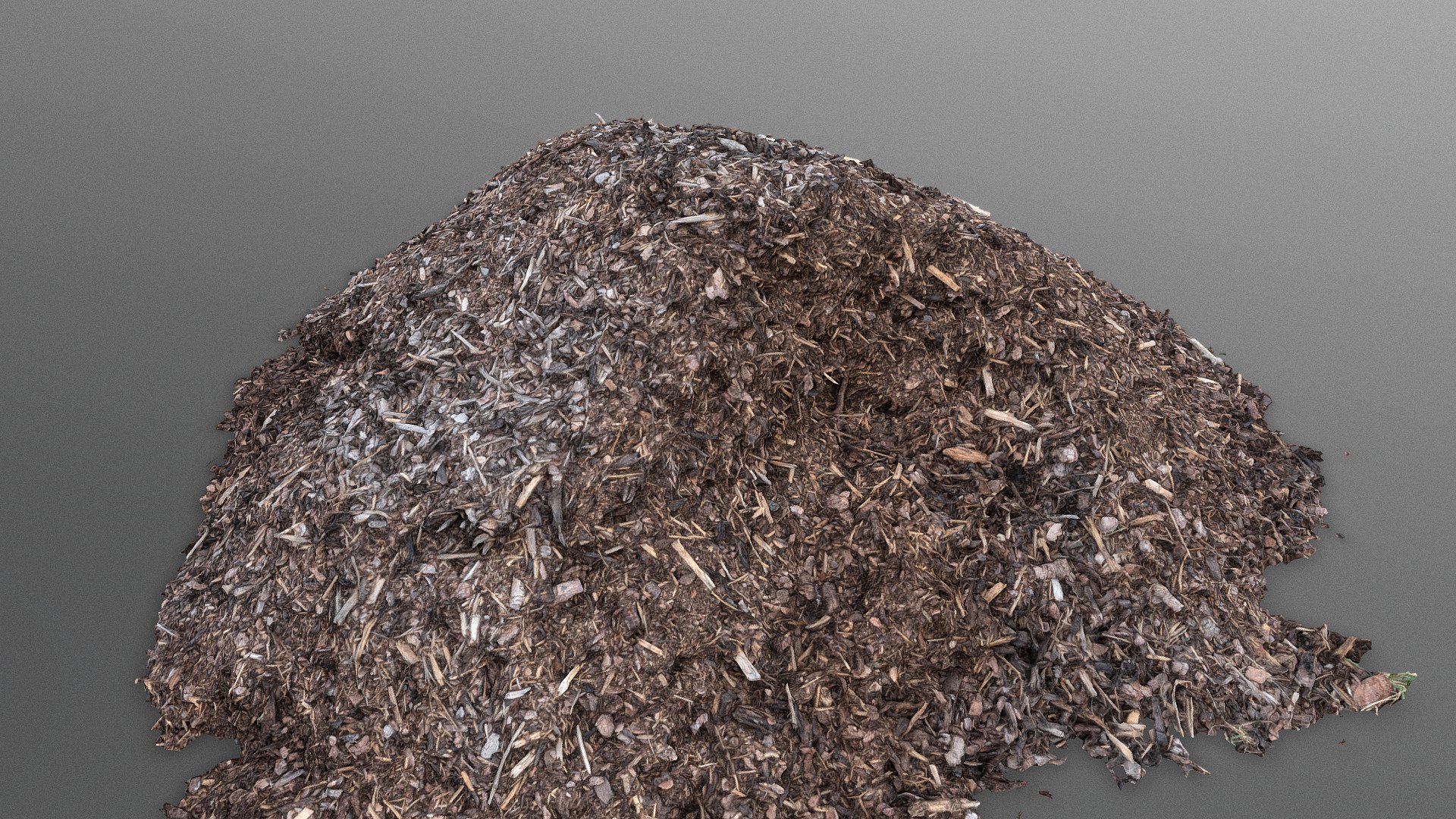 Wood chips mulch pile 3d model