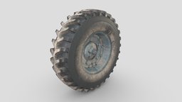 3d model-Schwimmwagen Wheel_Gray-1_dirty.