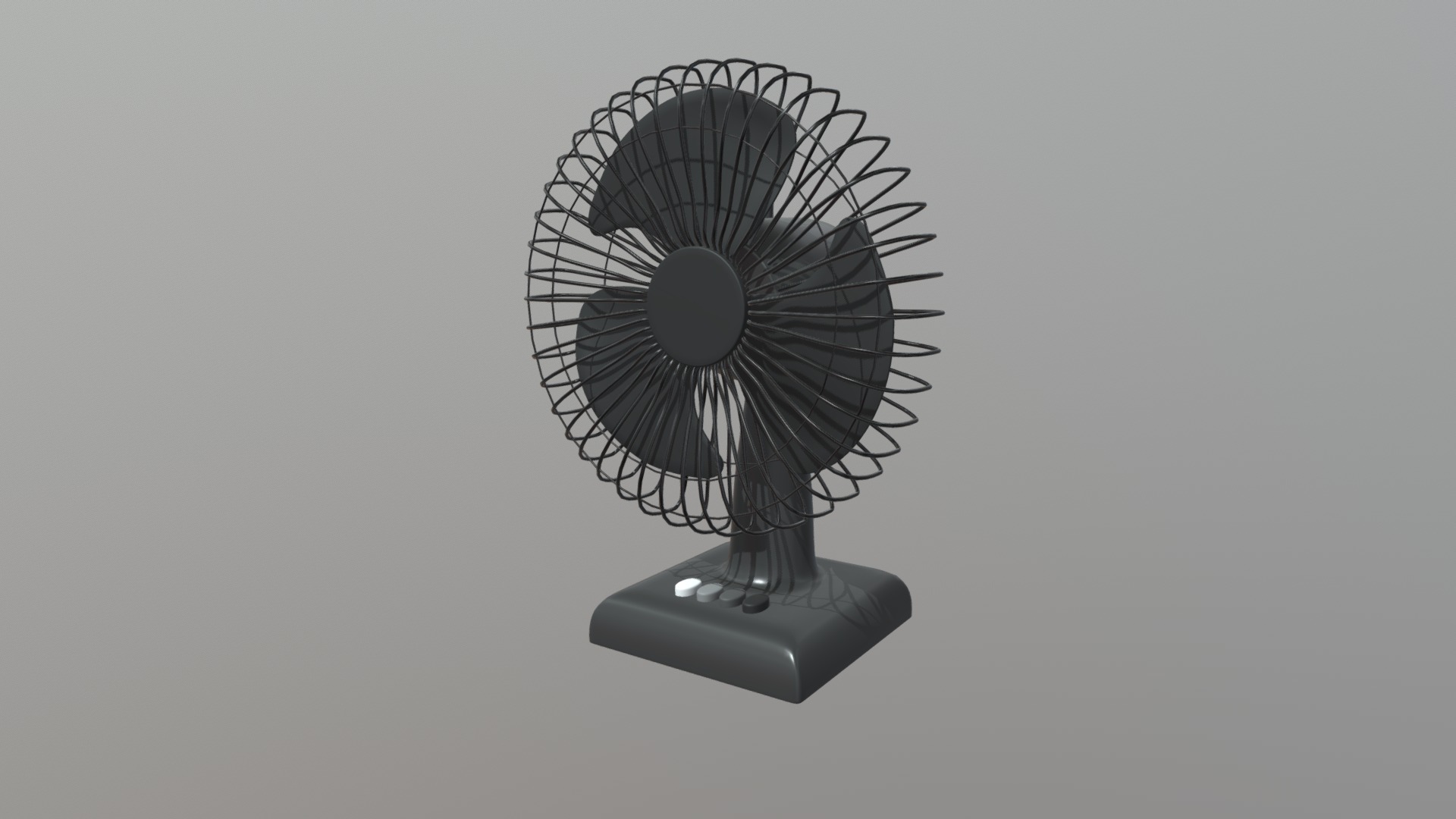 Household Table Fan Animation Example 3d model