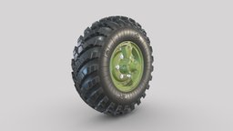 3d model ZIL-157- Wheel_v3_Almost new_Green.