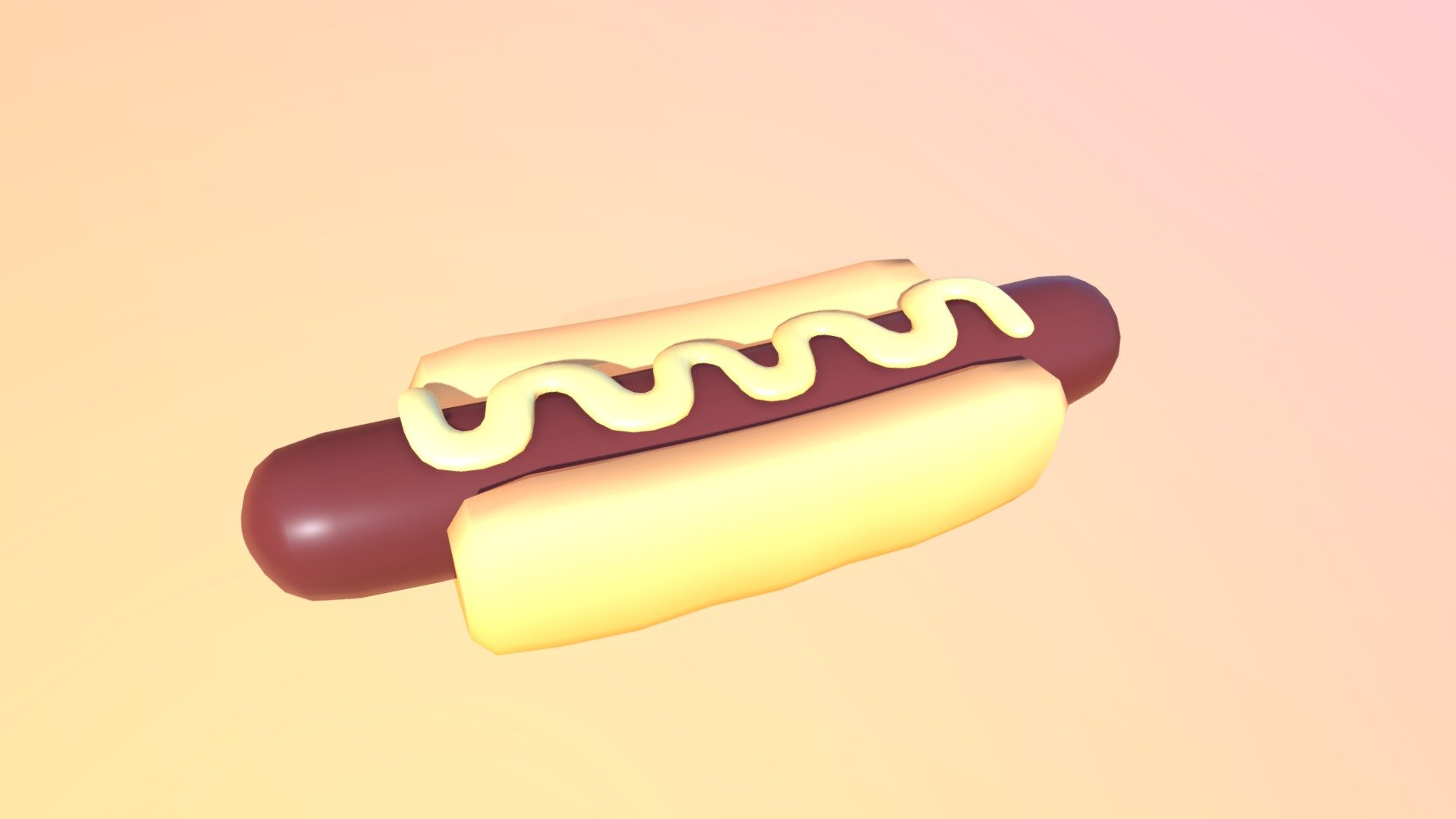 Stylized hotdog 3d model