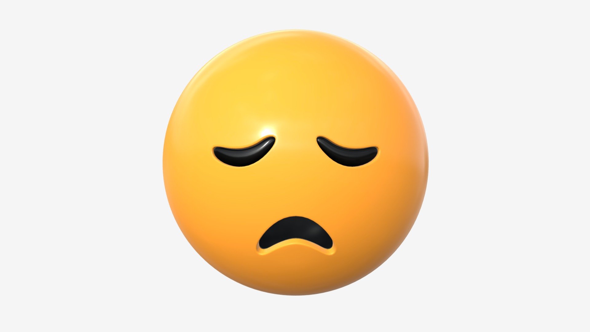 Emoji 010 Disappointed 3d model