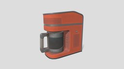 Stylized Dusty Retro Sci-fi Coffee Machine