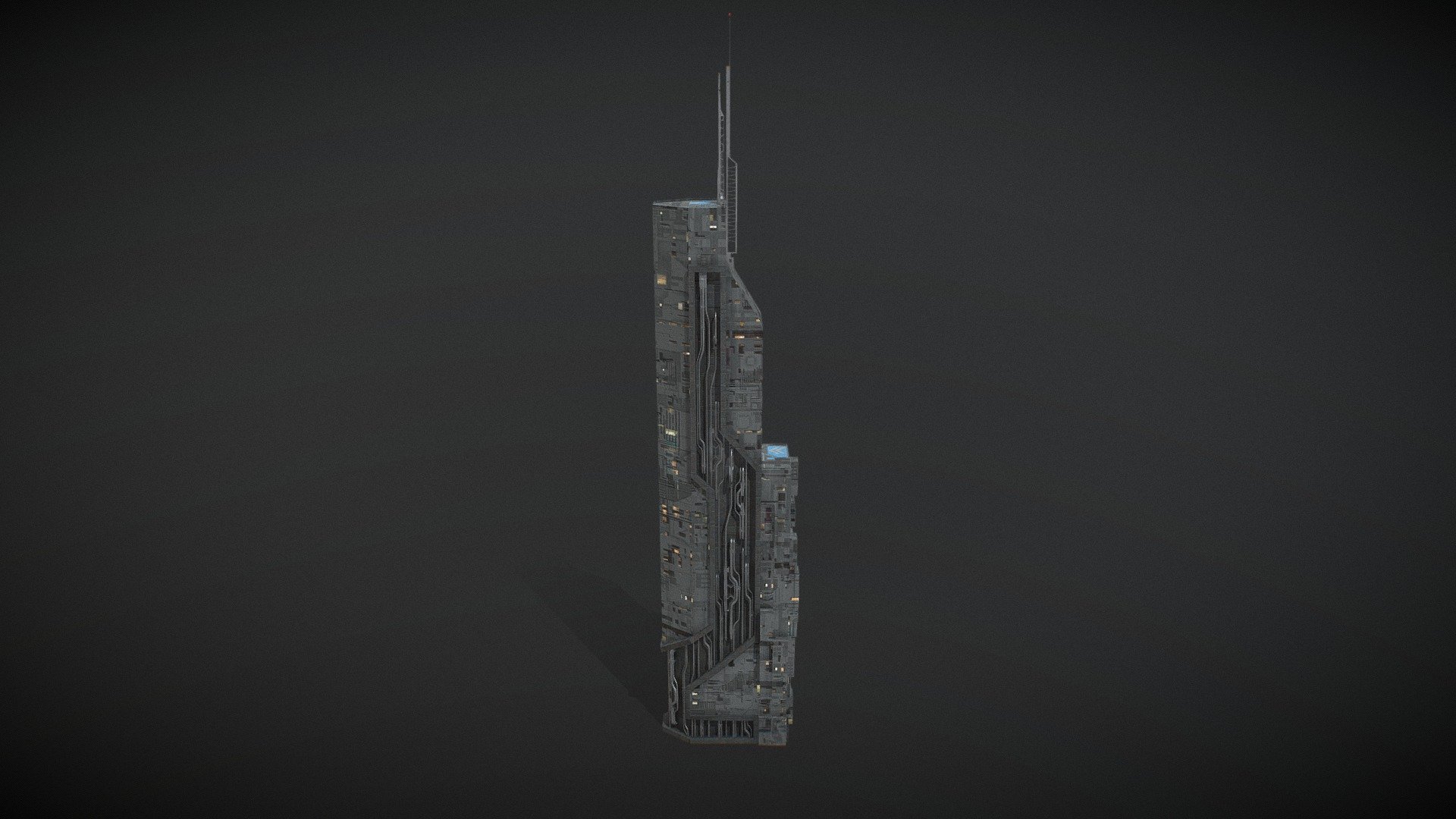 CyberPunk_Scifi Buildings 005 3d model