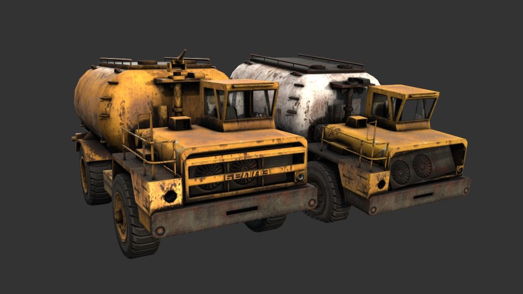 Belaz 540 Tanker Truck 3d model