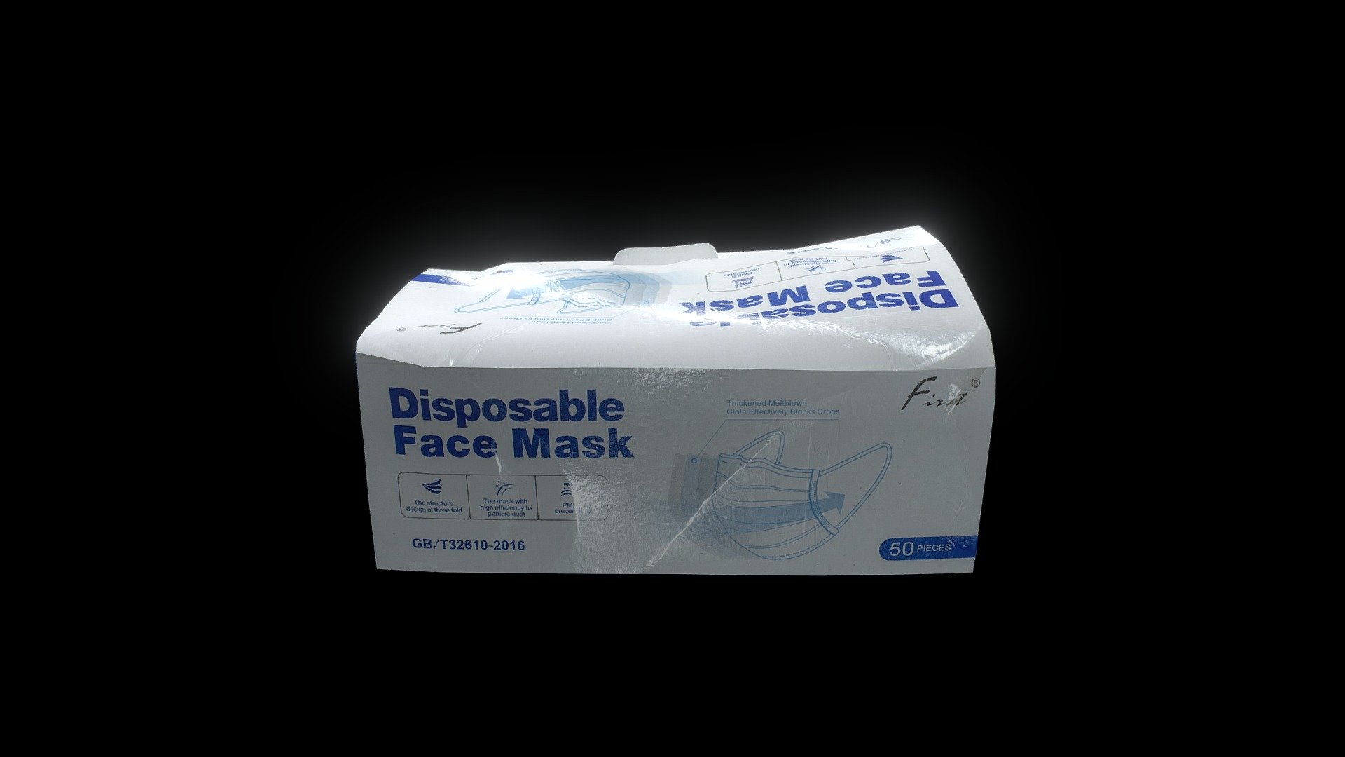 Face mask box 3d model