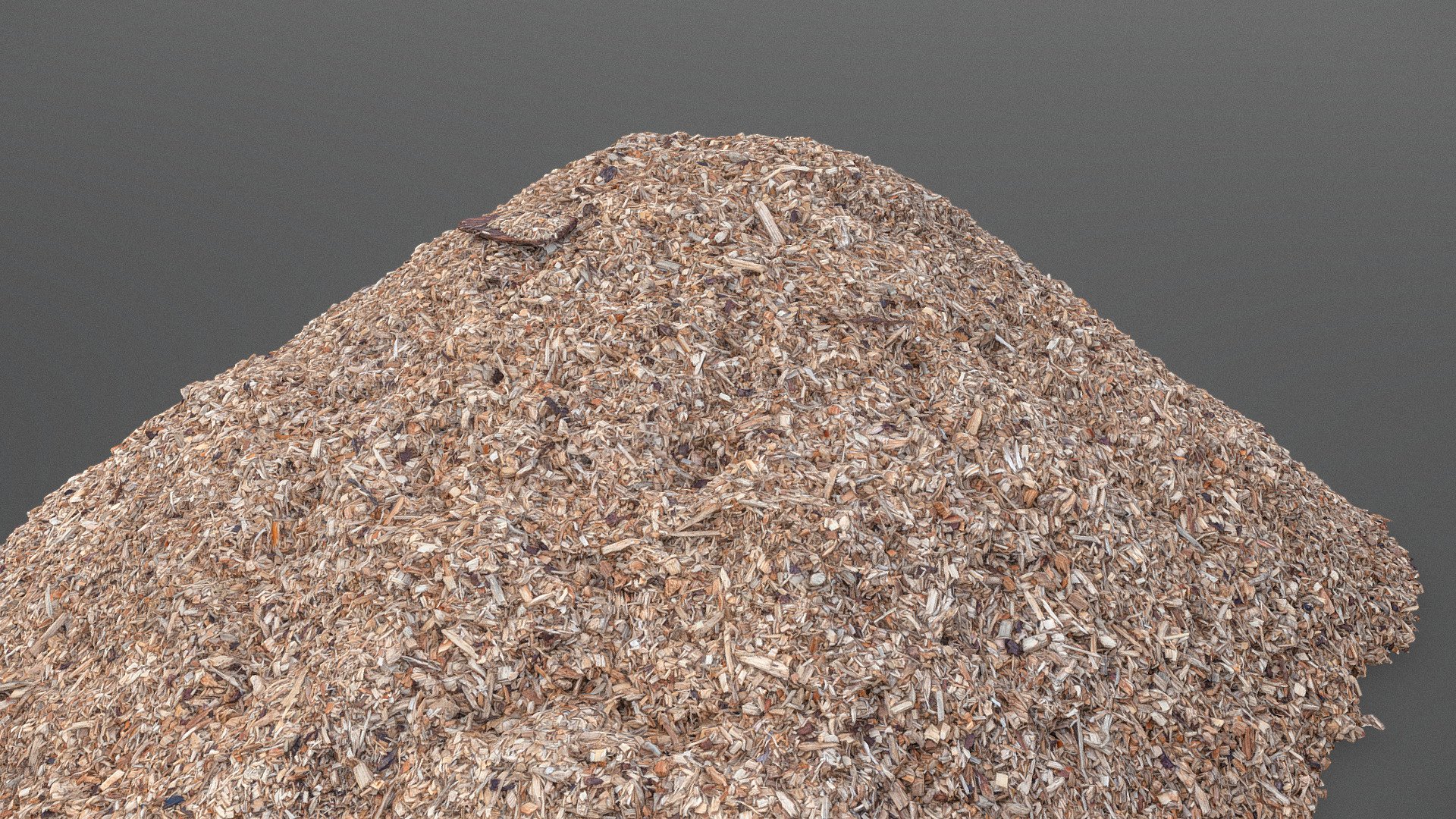 Wood chips pile 3d model