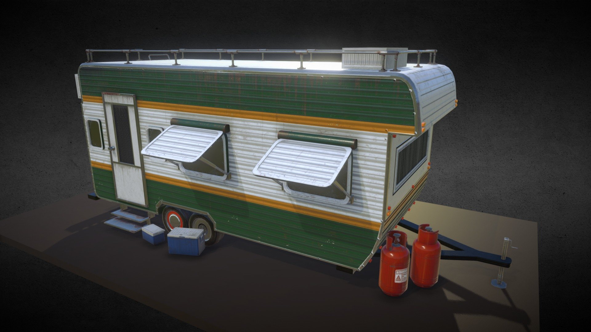 Trailer Car 3d model