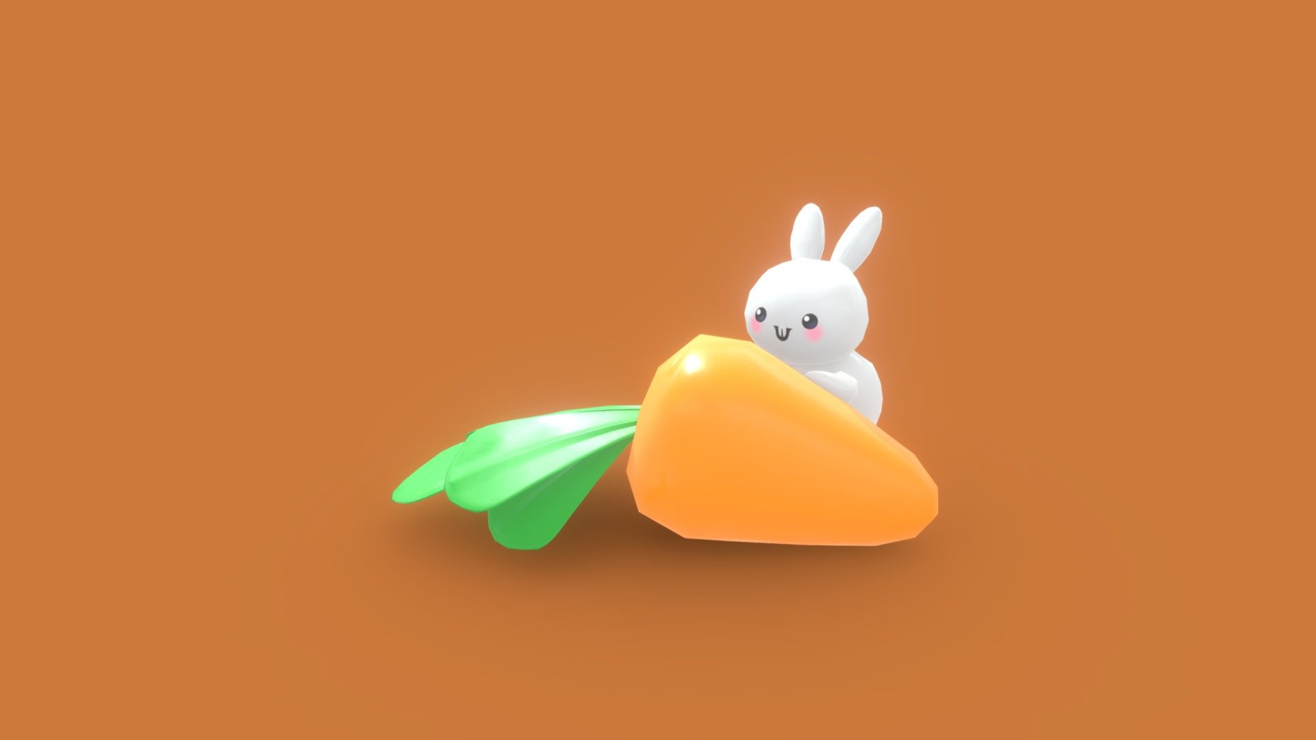 Cute rabbit 3d model