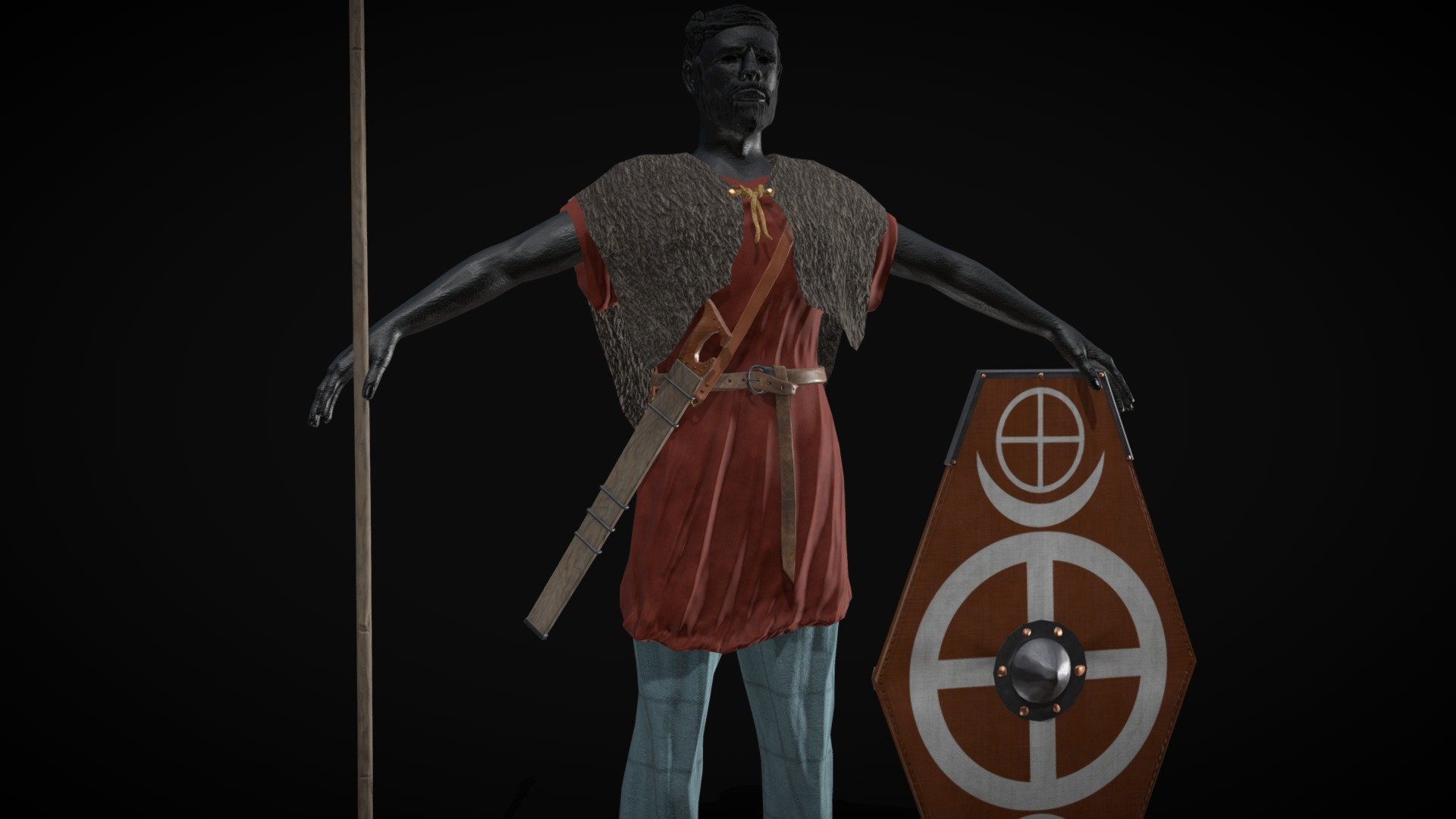 Suebi Auxilia Warrior 3d model