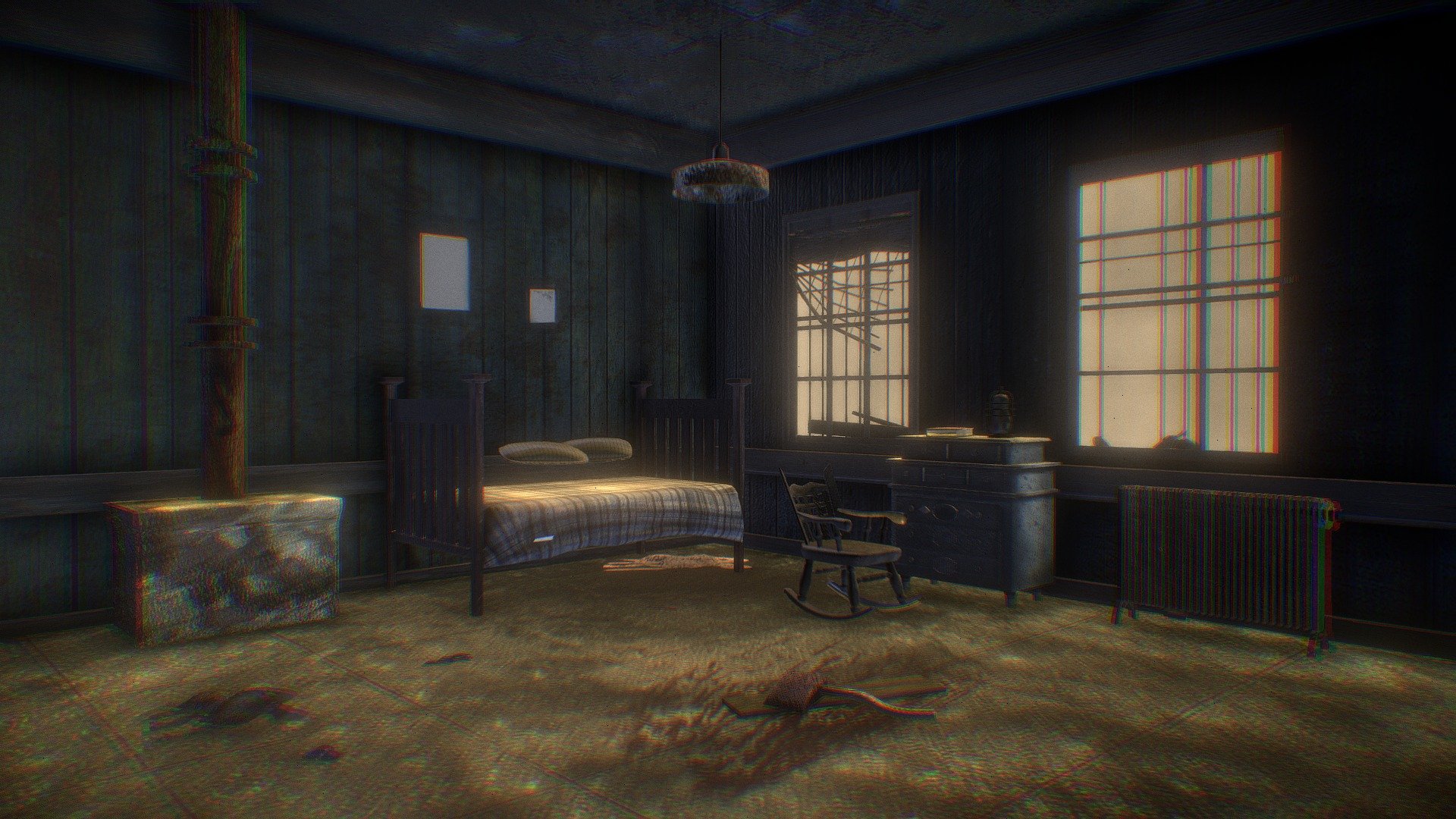 The haunted house basement room 3D model 3d model