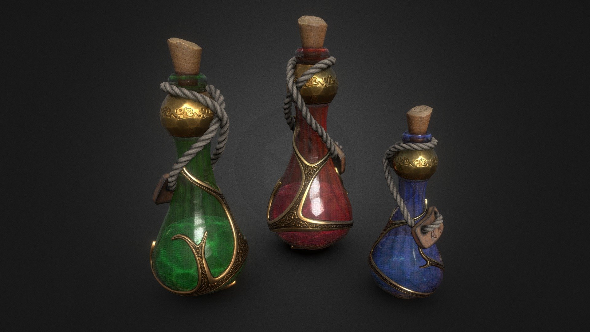 Potions 3d model