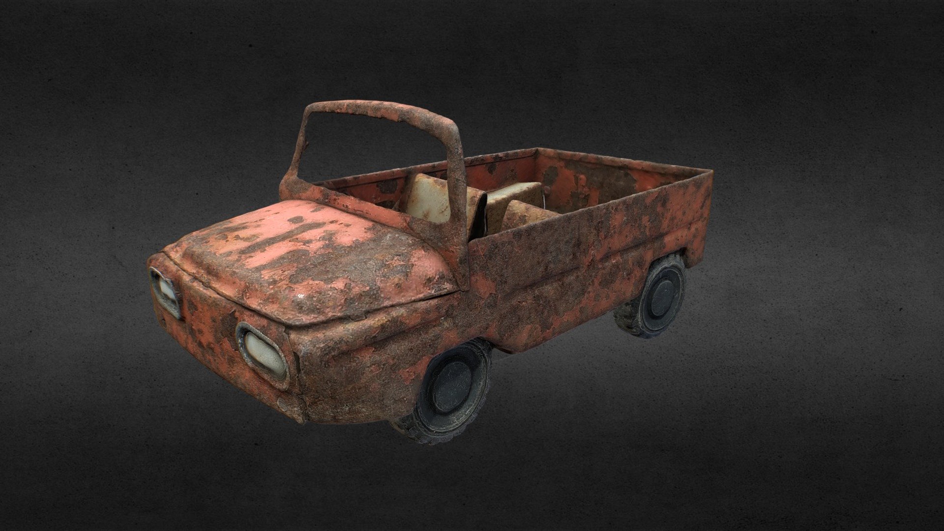 Old USSR Soviet Metal Toy Car LUAZ Scan 3d model