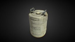 Plastic Barrel Old 3D Scan