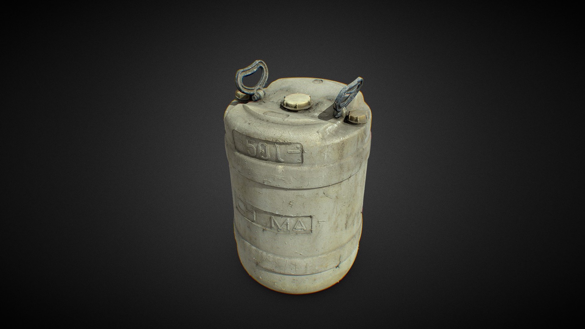 Plastic Barrel Old 3D Scan 3d model