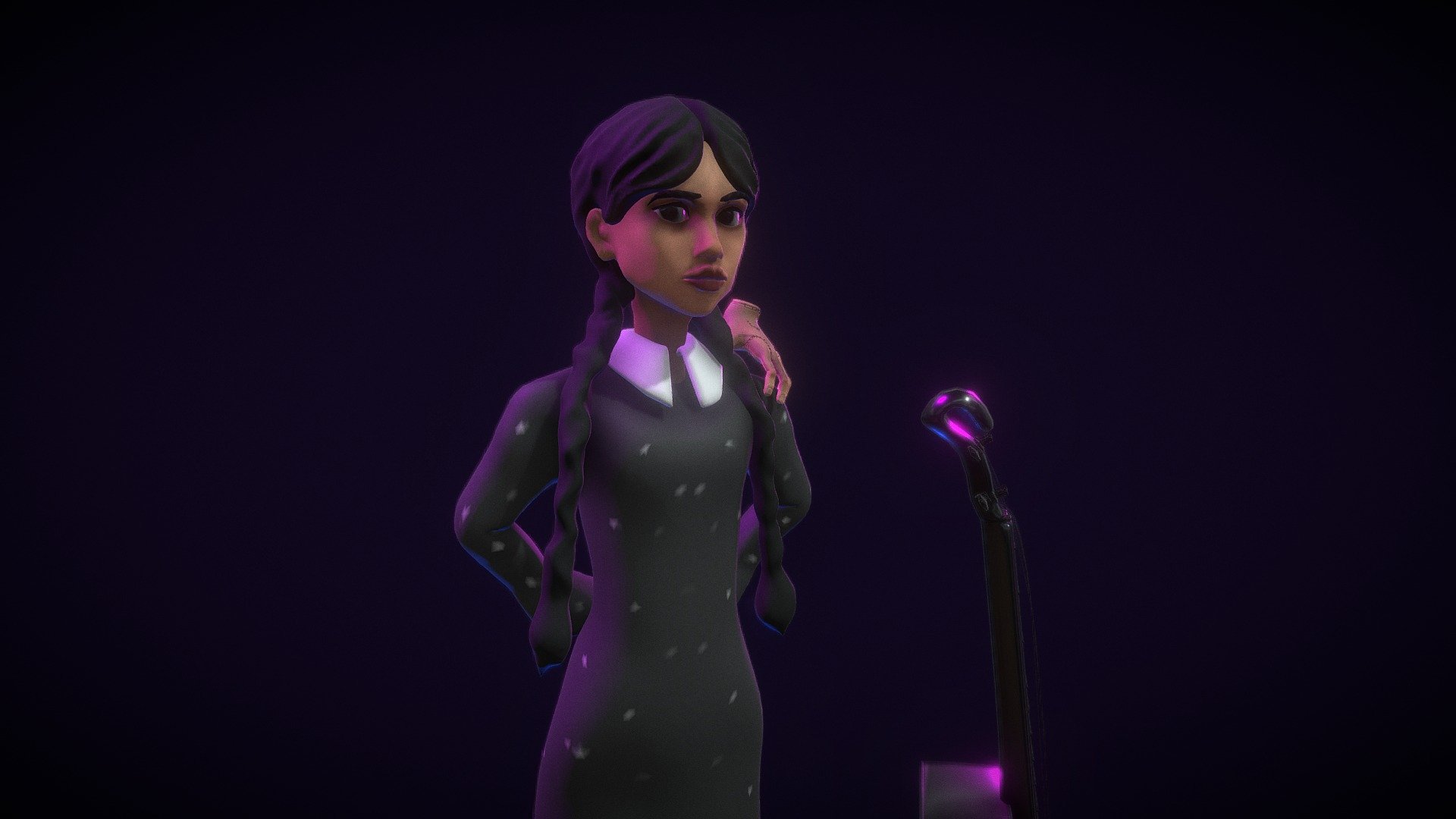 wednesday addams 3d model