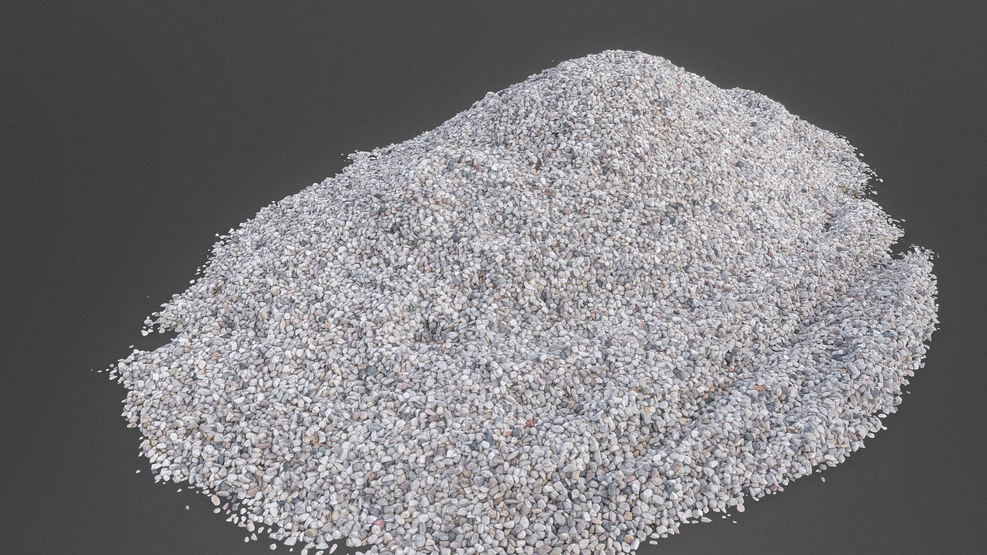 White gravel pile 3d model