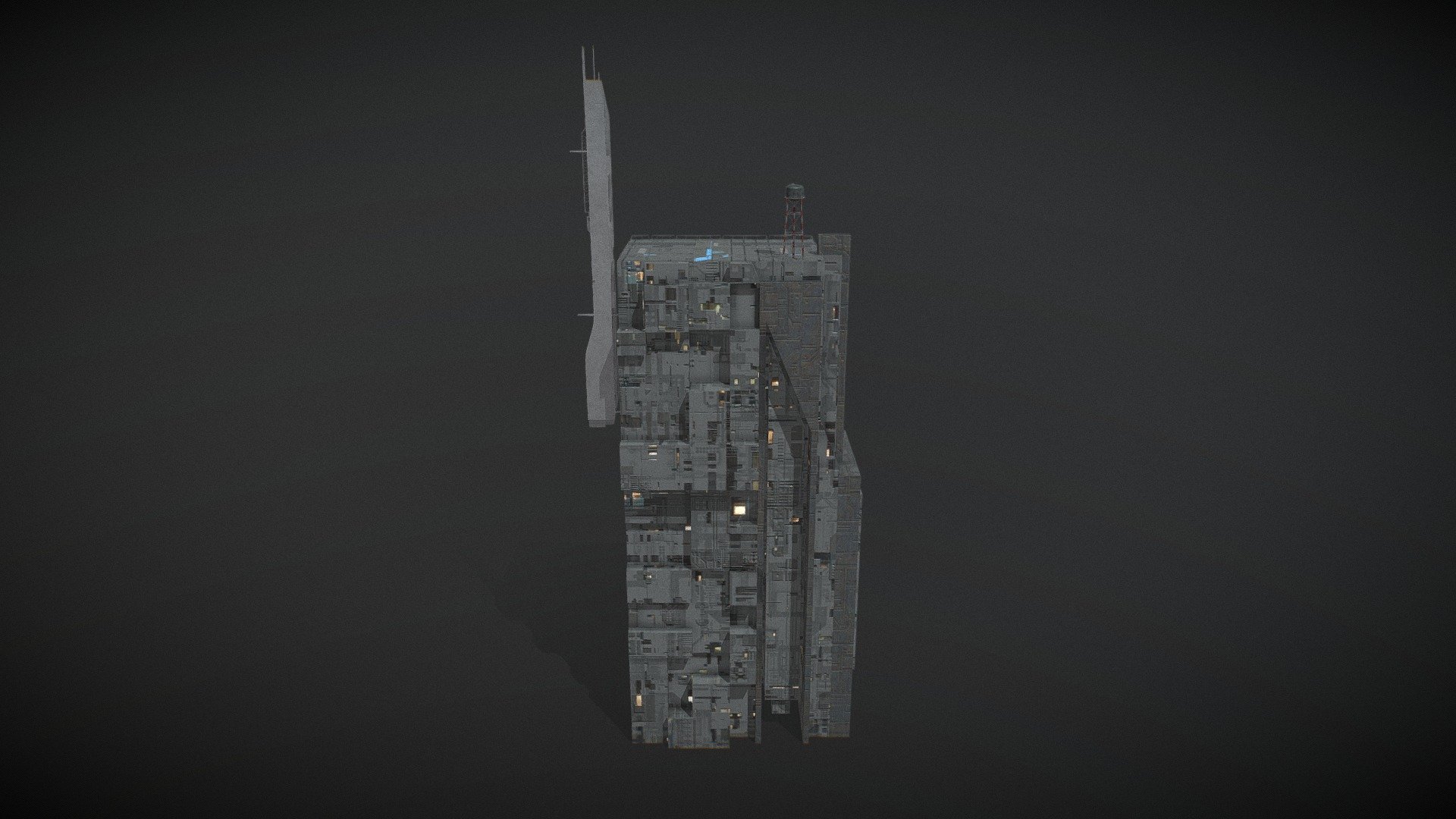 CyberPunk_Scifi Buildings 008 3d model