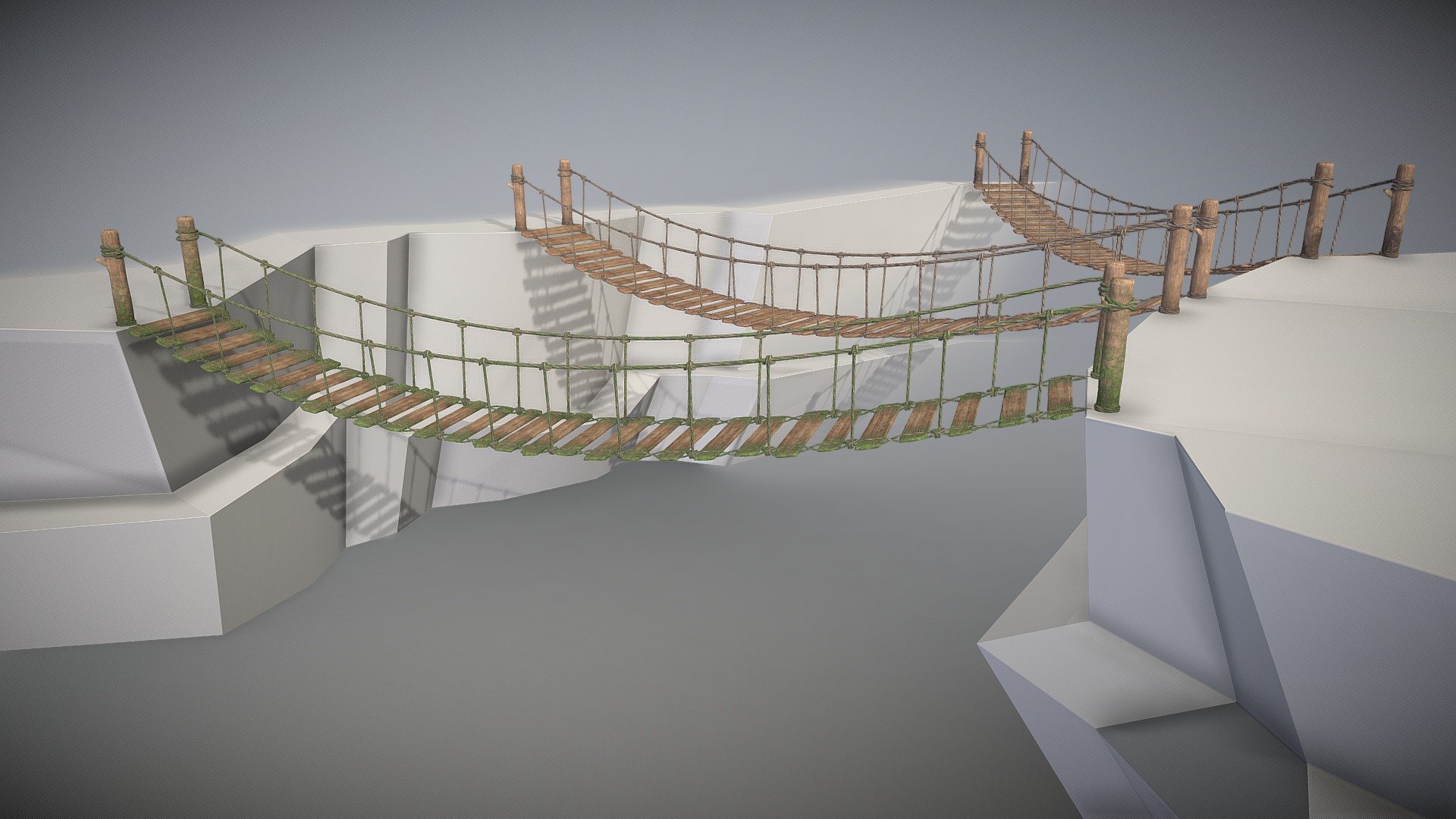 Rope Bridge | 10 Meter 3d model